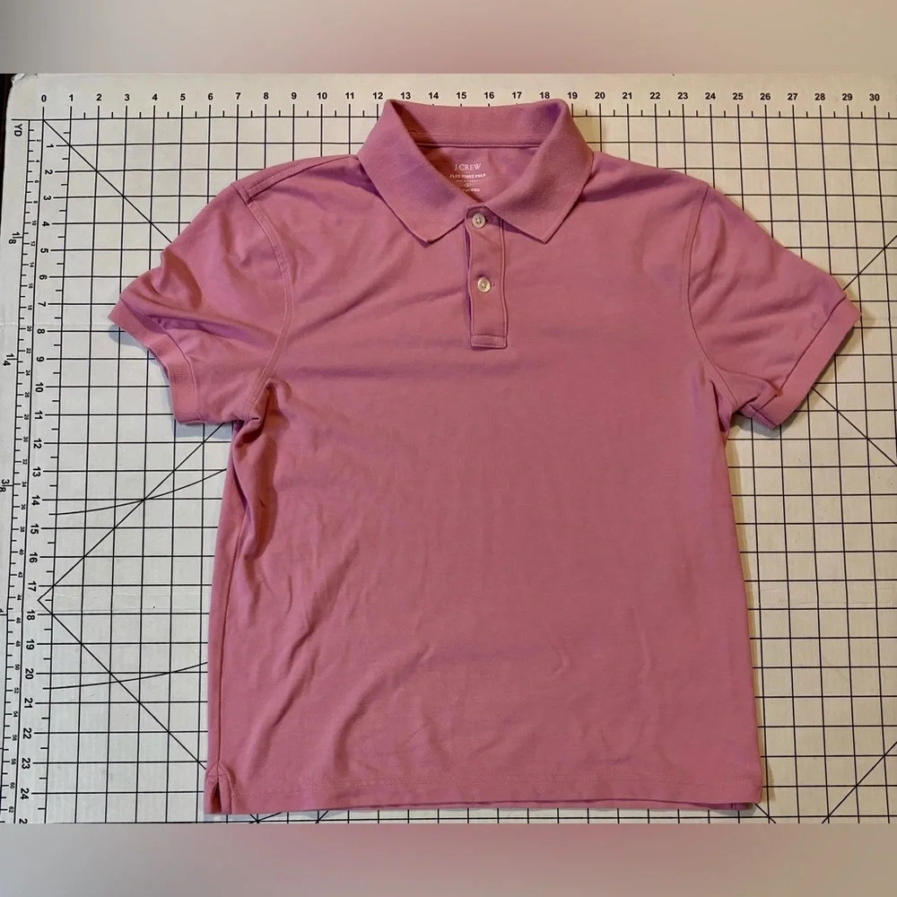 (2) J. Crew Men’s‎ Small Flex Piqued Polo Untucked Shirts (1 Blue 1 Pink)